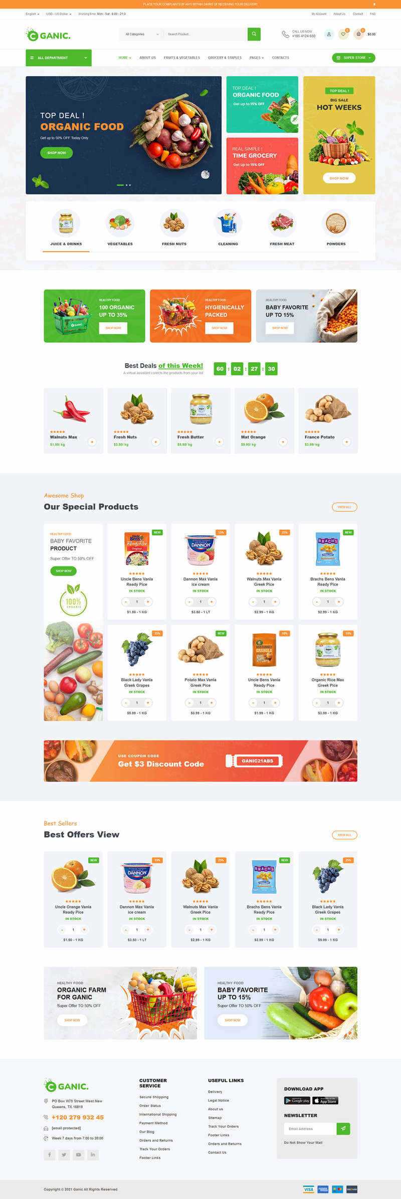 Bootstrap生鲜美食超市HTML5电商模板 - 项目资源网