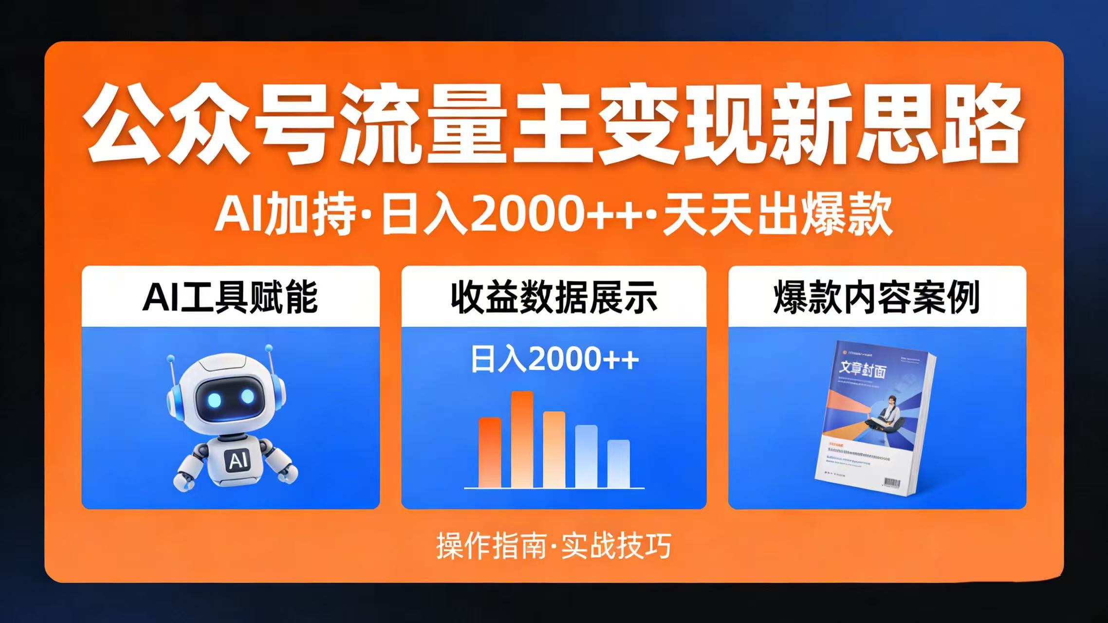 公众号流量主变现新思路：AI 加持，日入 2000++ 天天出爆款 - 臻优资源网