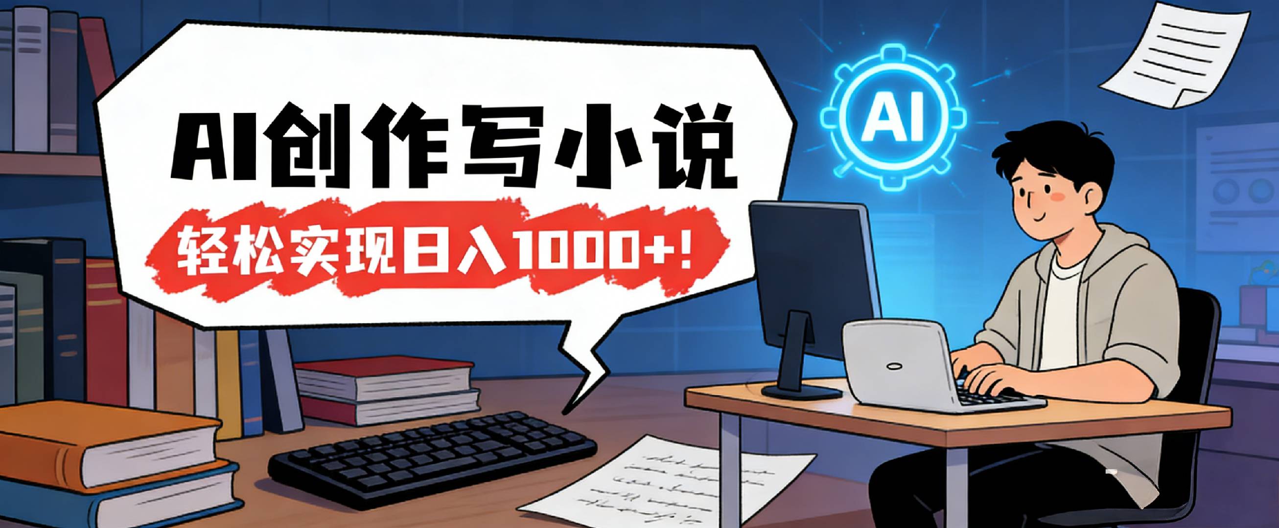 26年最新风口项目，AI工具创作写小说，轻松实现日入1000+ - 臻优资源网