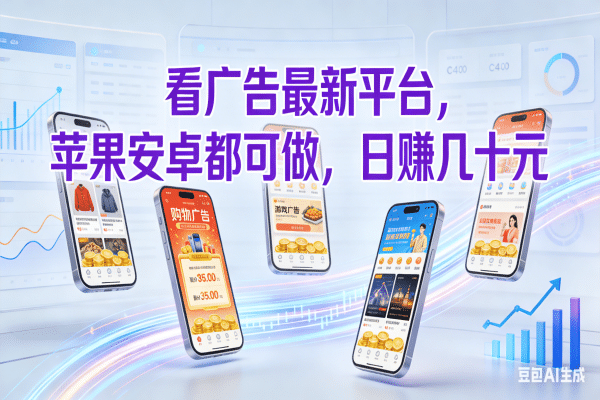 看广告最新平台，苹果安卓都可做，日赚几十元 - 臻优资源网