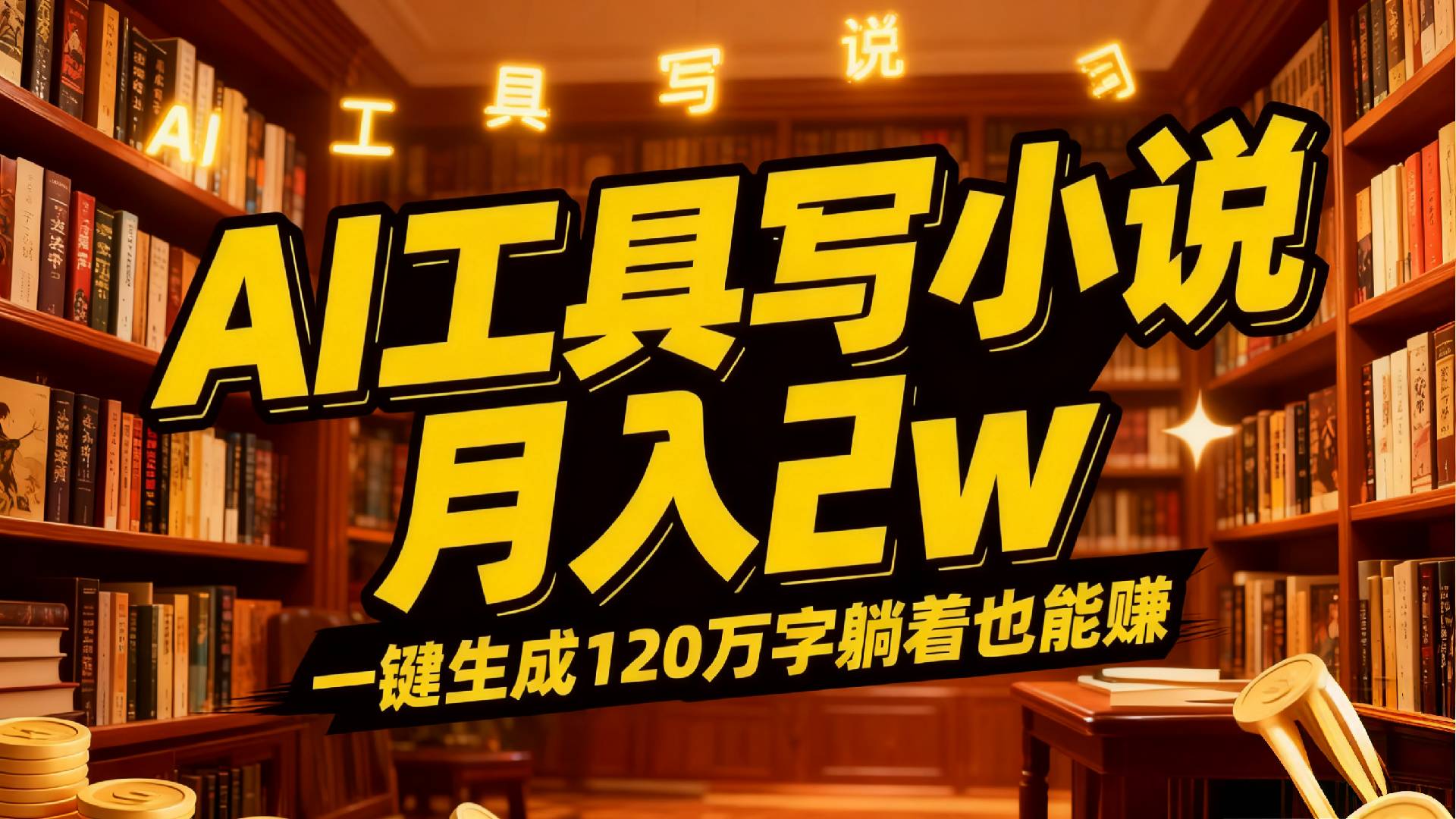 2026年AI工具写小说,一键生成120万字，躺着也能赚，月入2w+ - 臻优资源网