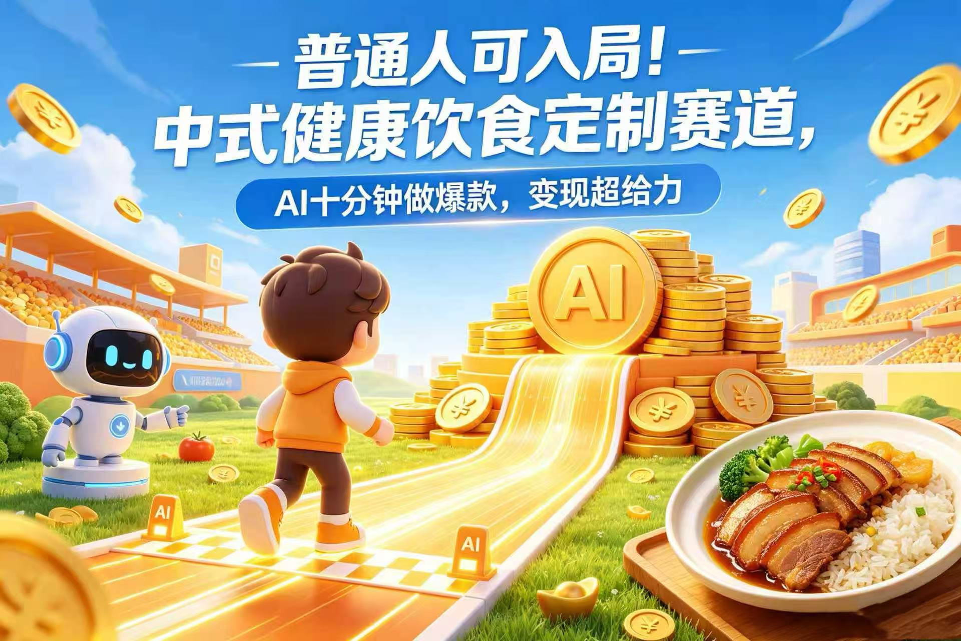 普通人可入局！中式健康饮食定制赛道，AI 十分钟做爆款，变现超给力 - 臻优资源网