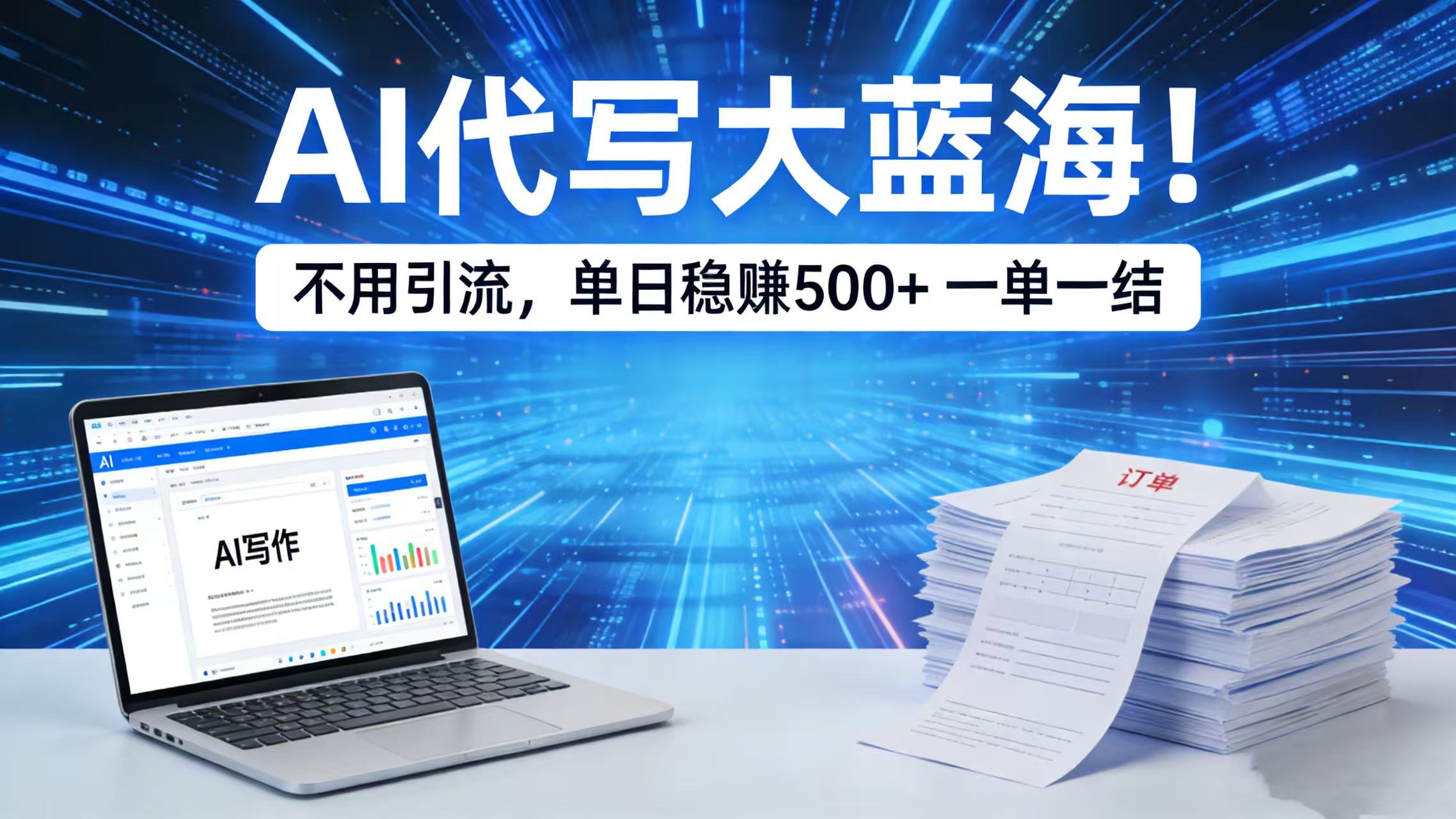 AI 代写大蓝海！不用引流，单日稳赚 500 + 一单一结 - 臻优资源网