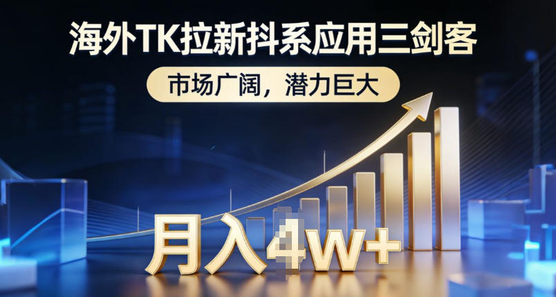 海外TK拉新抖系应用三剑客,市场广阔,潜力巨大,月入1w+ - 臻优资源网