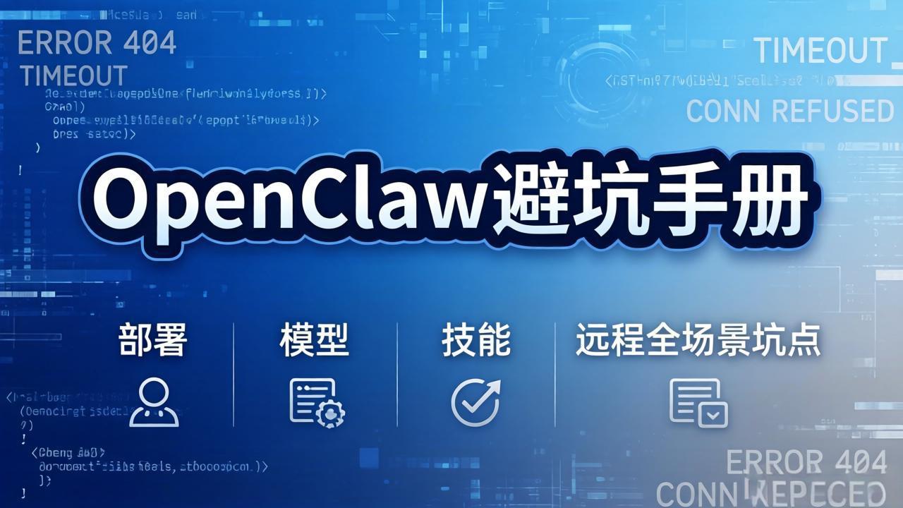 （17671期）OpenClaw避坑手册：部署+模型+技能+远程全场景坑点，一次性给你说全，少走弯路 - 臻优资源网