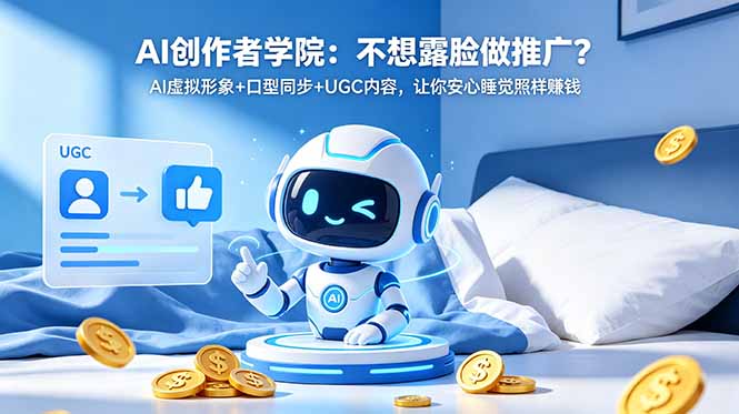（18599期）AI创作者学院：不想露脸做推广？AI虚拟形象+口型同步+UGC内容，让你安心睡觉照样赚钱 - 臻优资源网