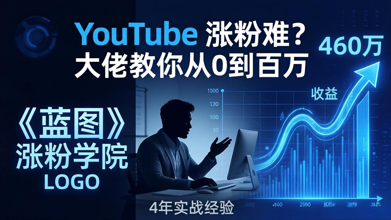 （17836期）YouTube 涨粉难？《蓝图涨粉学院》：4 年赚 460 万的大佬教策略，从0到百万有路径！ - 臻优资源网