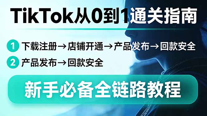 （17691期）TikTok从0到1通关指南：下载注册→店铺开通→产品发布→回款安全，新手必备全链路教程 - 臻优资源网