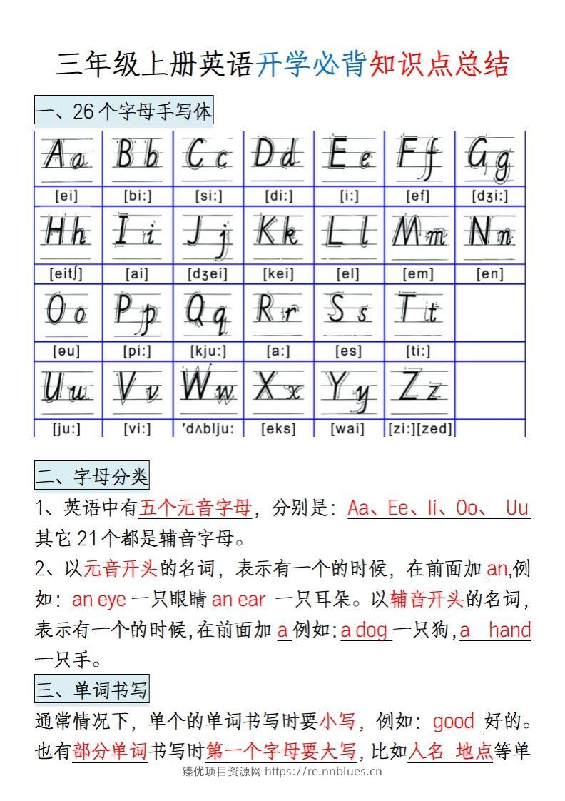 三上英语知识点归纳总结（全国通用版） - 臻优资源网