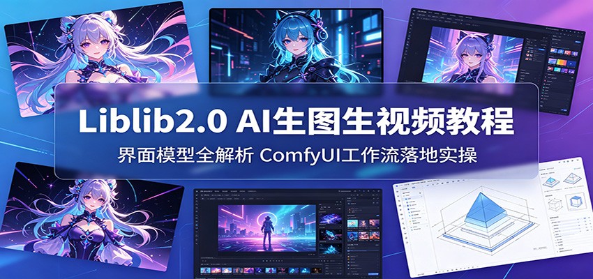 Liblib2.0 AI生图生视频教程：界面模型全解析，ComfyUI工作流落地实操 - 臻优资源网