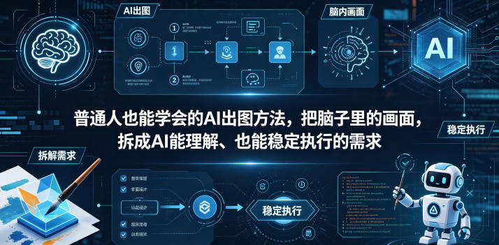 普通⼈也能学会的AI出图⽅法，把脑子里的画面，拆成AI能理解、也能稳定执行的需求【文档】 - 臻优资源网