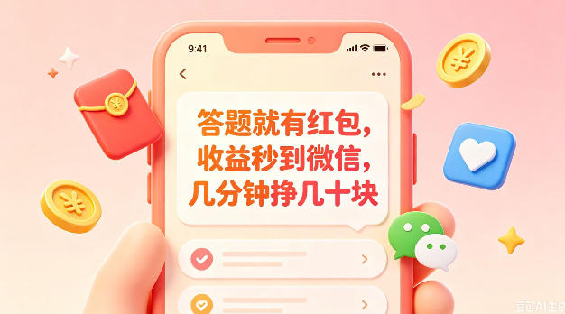 答题就有红包，收益秒到微信，几分钟挣几十块，学生党上班族宝妈都可以玩【揭秘】 - 臻优资源网