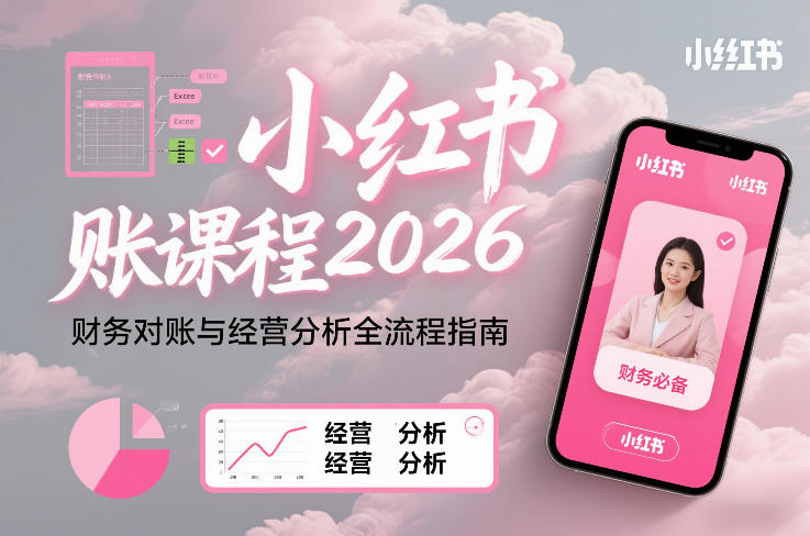 小红书对账课程2026，财务对账与经营分析全流程指南 - 臻优资源网