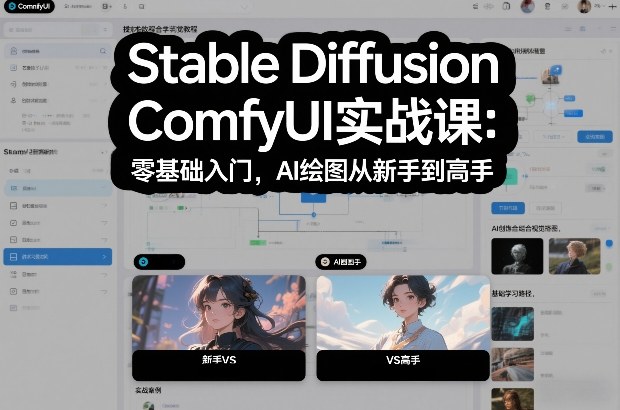 Stable Diffusion ComfyUI实战课：零基础入门，AI绘图从新手到高手 - 臻优资源网
