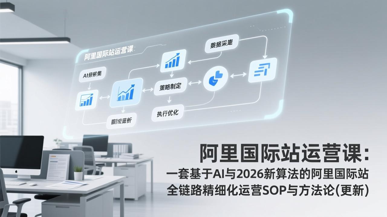 （17378期）阿里国际站运营课：一套基于AI与2026新算法的阿里国际站全链路精细化运营SOP与方法论(更新) - 臻优资源网