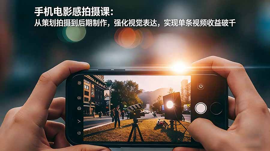（17273期）手机电影感拍摄课：从策划拍摄到后期制作，强化视觉表达，实现单条视频收益破千 - 臻优资源网