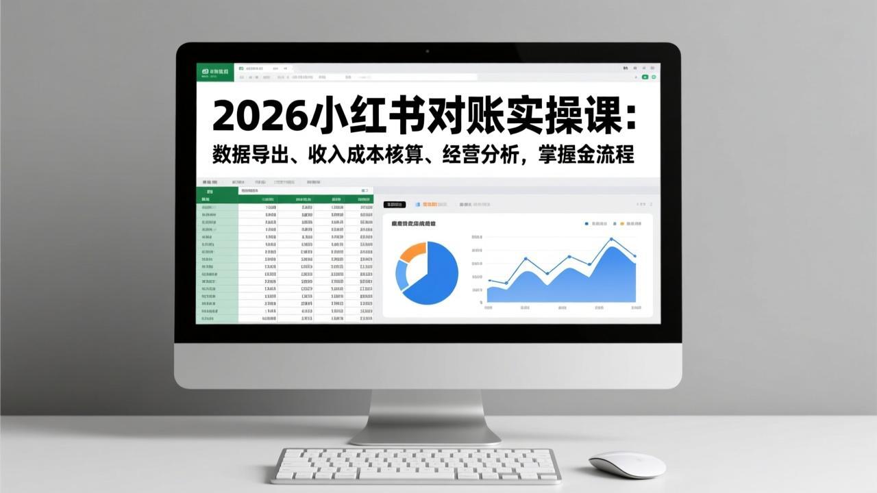 （17071期）2026小红书对账实操课：数据导出、收入成本核算、经营分析，掌握全流程 - 臻优资源网