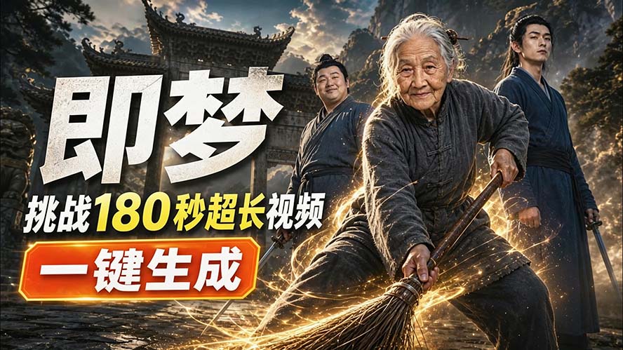 （20112期）即梦挑战180秒超长视频！一键生成3分钟电影？完整制作流程详细分享！ - 臻优资源网