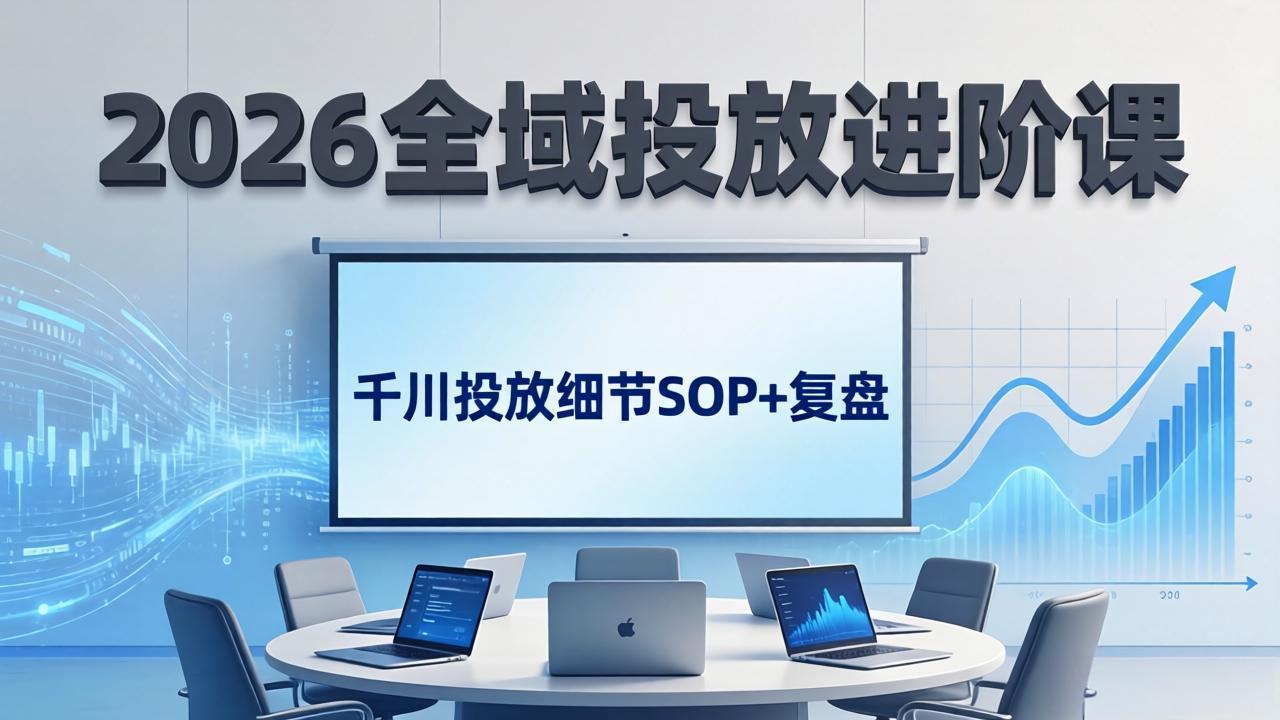 （17798期）2026全域投放进阶课：杭州线下3天实战，千川投放细节SOP+复盘，撬动自然流量 - 臻优资源网
