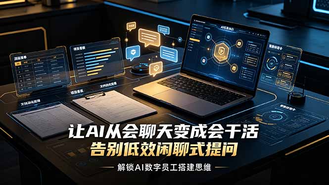 （19130期）让AI从会聊天变成会干活，告别低效闲聊式提问，解锁AI数字员工搭建思维 - 臻优资源网