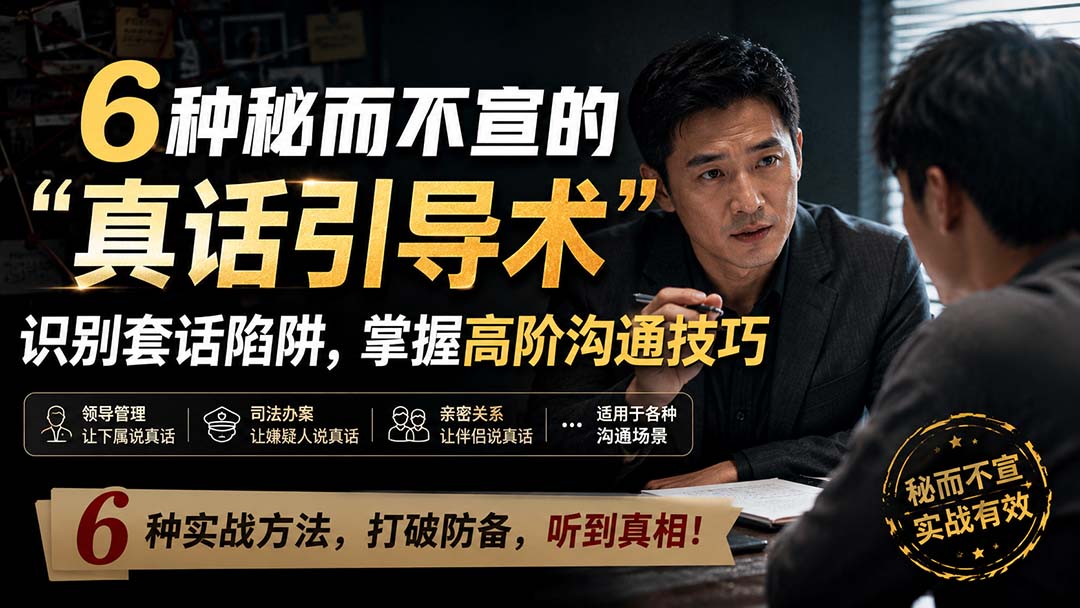 （20113期）付费文章：6种秘而不宣的“真话引导术”识别套话陷阱，掌握高阶沟通技巧 - 臻优资源网