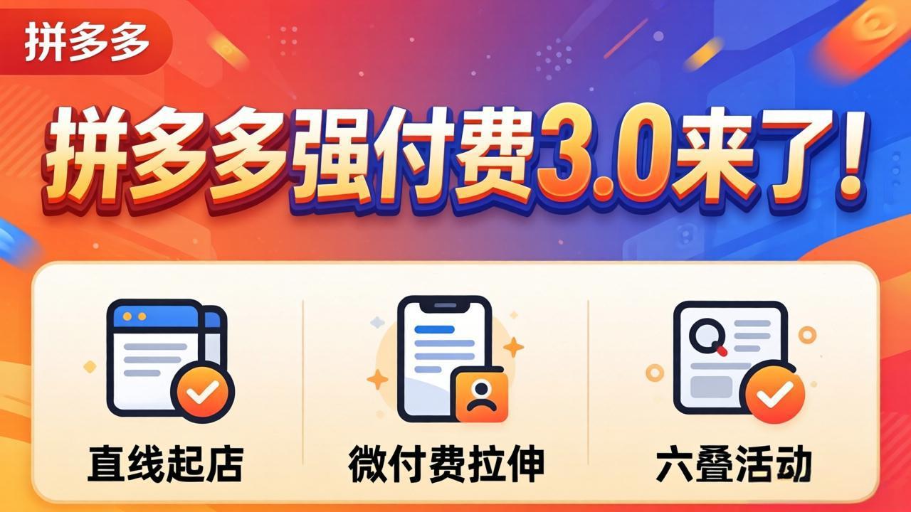 （18284期）拼多多强付费3.0来了（更新4月）直线起店+微付费拉伸+六叠活动，稳定起店破解流量瓶颈 - 臻优资源网