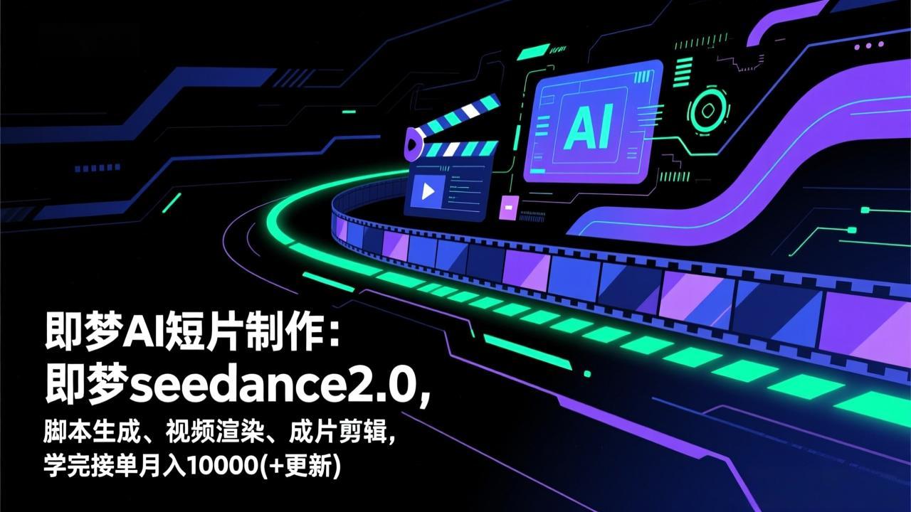 （17969期）即梦AI 短片制作(更新)：即梦seedance2.0，脚本生成、视频渲染、成片剪辑，学完接单月入10000+ - 臻优资源网