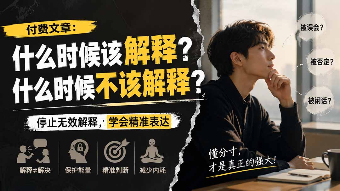 （20223期）付费文章：什么时候该解释？什么时候不该解释？ - 臻优资源网