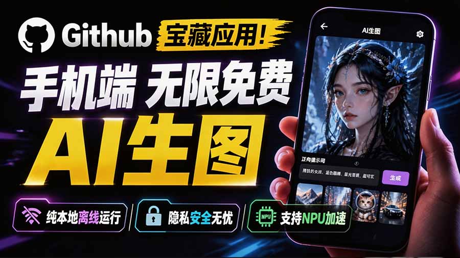（19681期）Github宝藏应用！手机端无限免费AI 生图，纯本地离线运行，支持NPU加速 斩获3.1k stars，local-dream - 臻优资源网