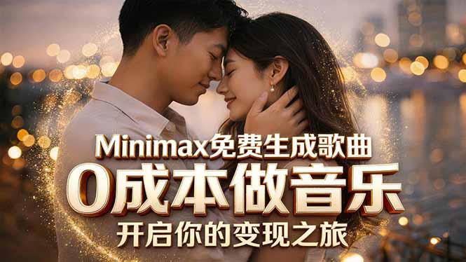 （18401期）Minimax免费生成歌曲实测！0成本做音乐，说唱流行Lofi一键生成 - 臻优资源网