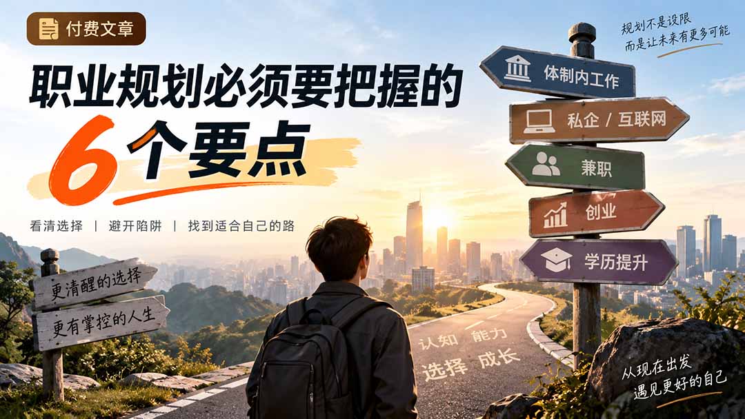 （20422期）付费文章：职业规划必须要把握的6个要点 - 臻优资源网