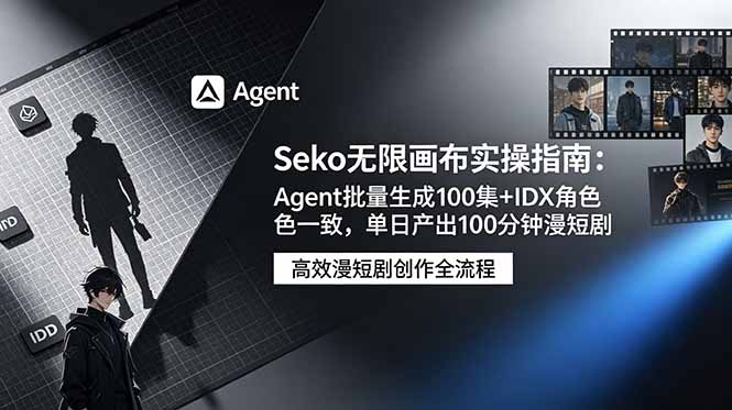 （19006期）Seko无限画布实操指南：Agent批量生成100集+IDX角色一致，单日产出100分钟漫短剧 - 臻优资源网