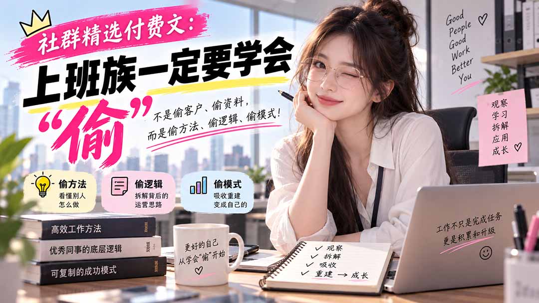 （20423期）社群精选付费文：上班族一定要学会“偷“ - 臻优资源网