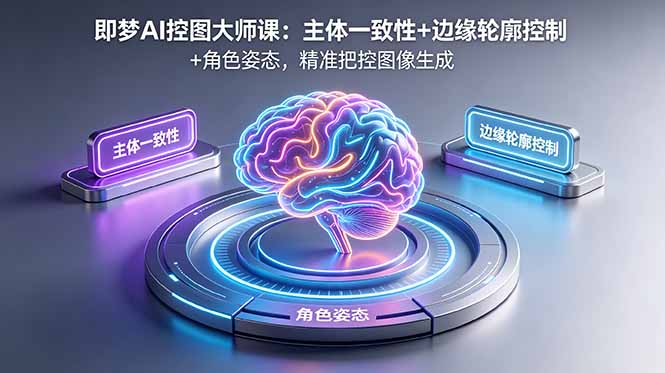 （18619期）即梦AI控图大师课：主体一致性+边缘轮廓控制+角色姿态，精准把控图像生成 - 臻优资源网