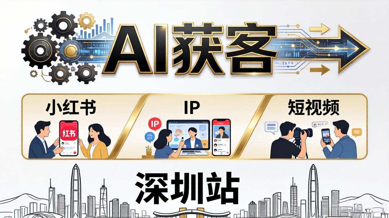 （18226期）2026AI获客大课深圳站：4月17日-19日3天2夜拆透小红书+IP+短视频，老板操盘手必来 - 臻优资源网