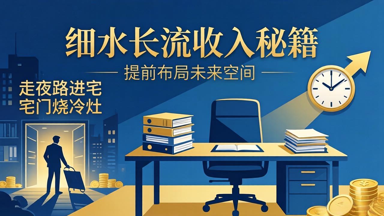 （17836期）某付费文章：细水长流收入秘籍：走夜路进宅门烧冷灶，提前布局未来空间 - 臻优资源网