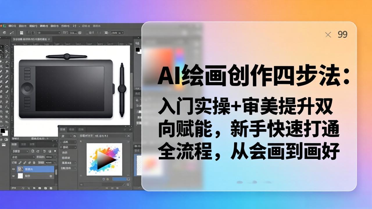 （18166期）AI绘画创作四步法：入门实操+审美提升双向赋能，新手快速打通全流程，从会画到画好 - 臻优资源网