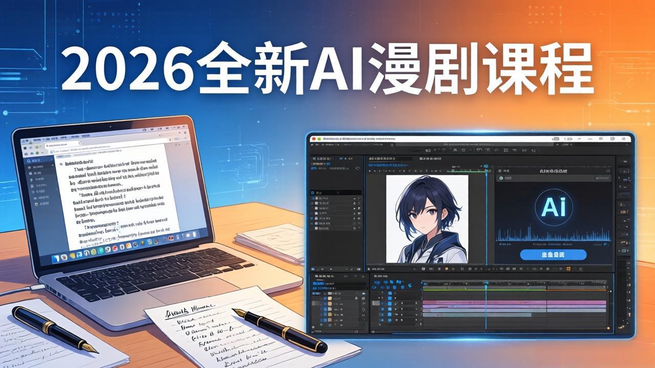 （17893期）2026全新AI漫剧课程：覆盖创作全链路，教你写作分镜剪辑配音一站式打造漫剧作品 - 臻优资源网