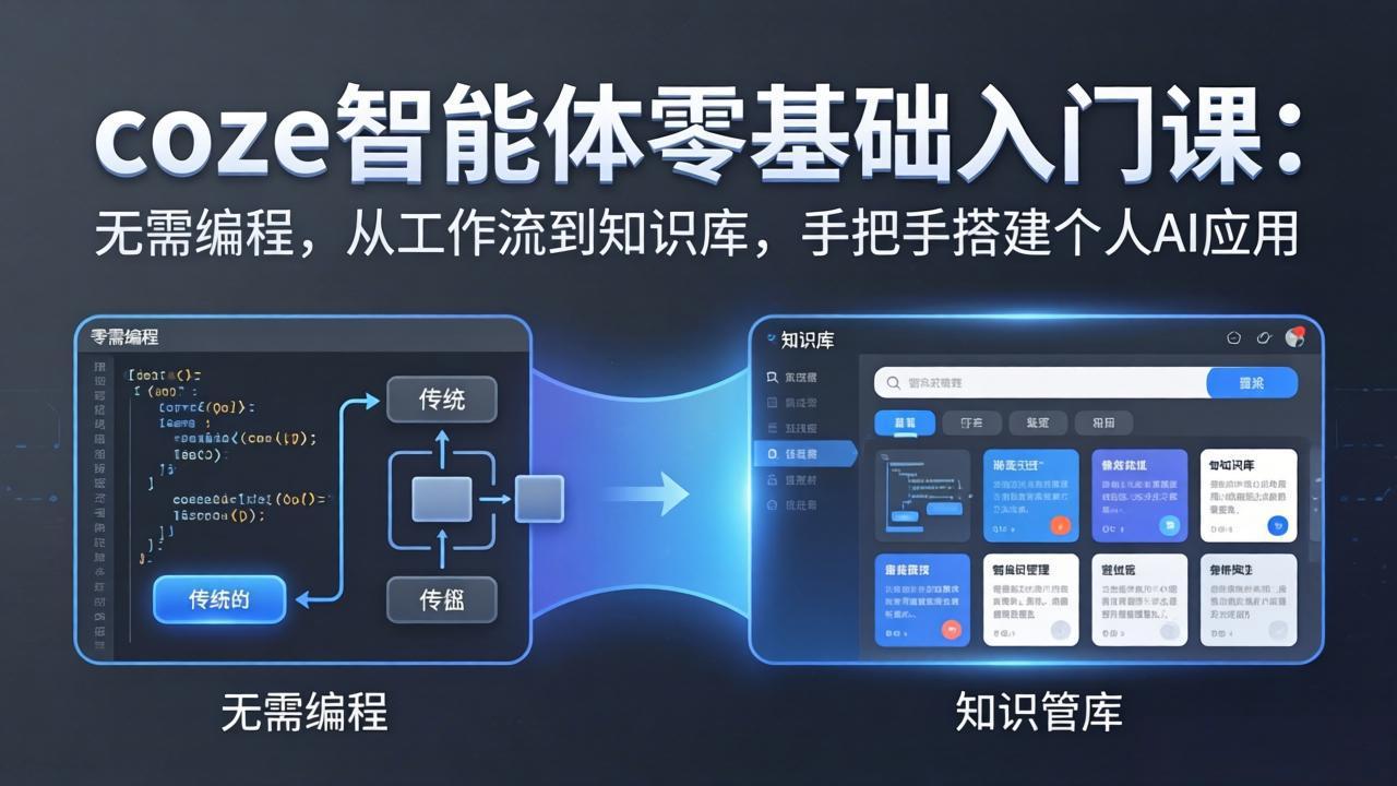 （17775期）coze智能体零基础入门课：无需编程，从工作流到知识库，手把手搭建个人AI应用 - 臻优资源网
