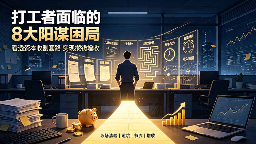 (19448期)付费文章:打工者面临的8大阳谋困局,看透资本收割套路实现攒钱增收 - 臻优资源网