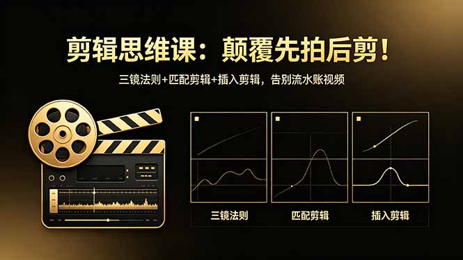 （18285期）剪辑思维课：颠覆先拍后剪！三镜法则+匹配剪辑+插入剪辑，告别流水账视频 - 臻优资源网