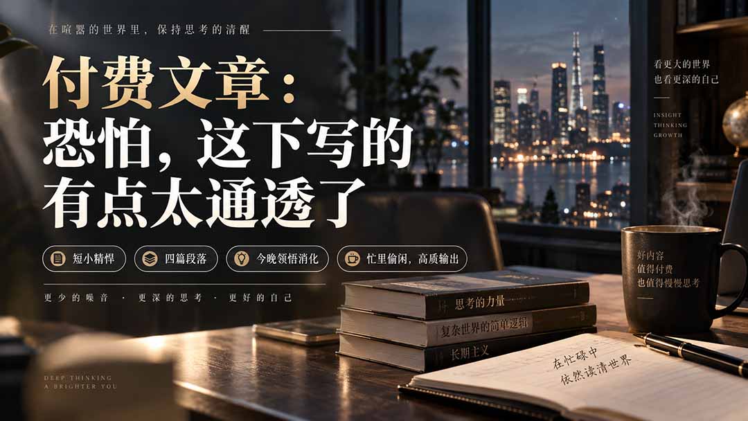 （20317期）灏泽付费文章：恐怕，这下写的有点太通透了 - 臻优资源网