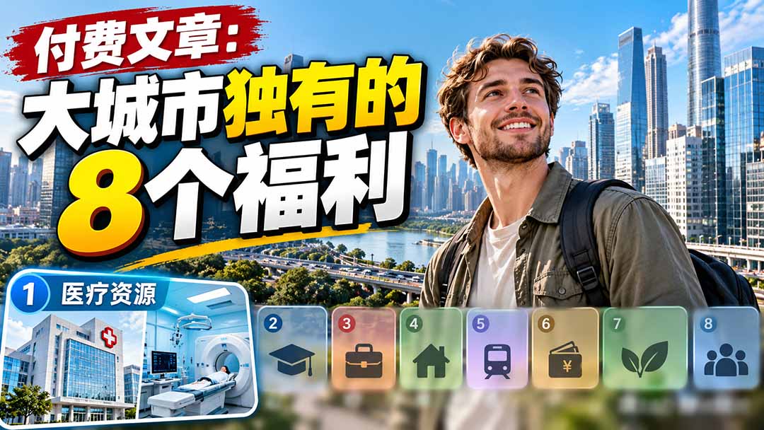 (20848期)付费文章:大城市独有的8个福利 - 臻优资源网