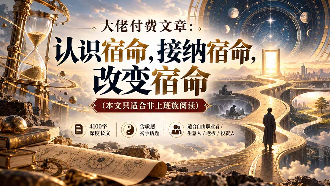 （20673期）【无水印】大佬付费文章：认识宿命，接纳宿命，改变宿命（本文只适合非上班族阅读） - 臻优资源网