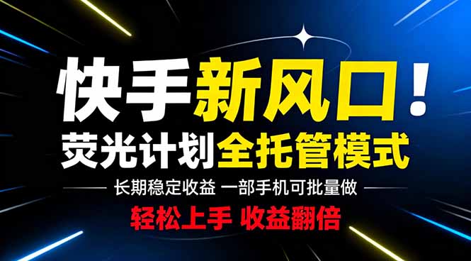 （18814期）快手新风口来了！一部手机即可操作，很多人已经开始批量放大收益 - 臻优资源网