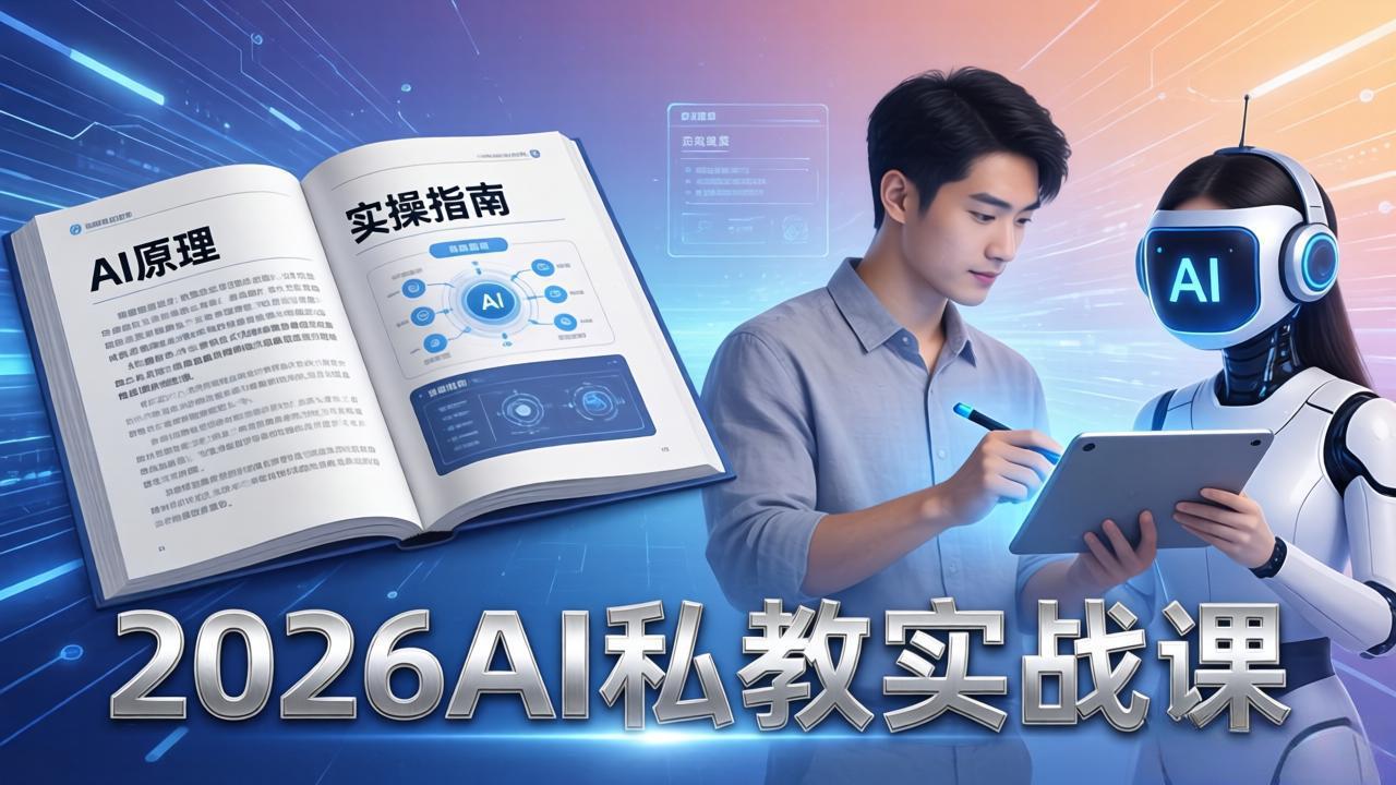 （17899期）2026AI私教实战课：从AI原理到全场景实操，零基础学会用AI提效+单人单干创业 - 臻优资源网