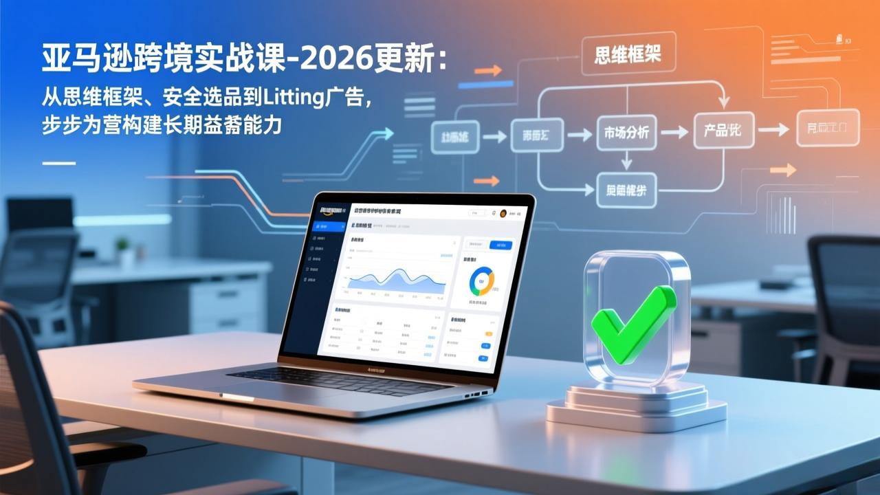 （17269期）亚马逊跨境实战课-2026更新：从思维框架、安全选品到Listing广告，步步为营构建长期盈利能力 - 臻优资源网