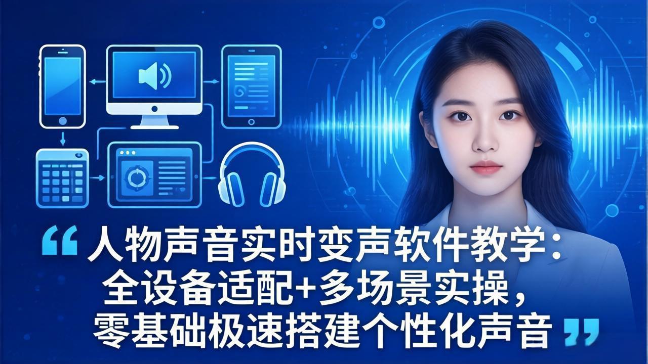 （18120期）人物声音实时变声软件教学：全设备适配+多场景实操，零基础极速搭建个性化声音 - 臻优资源网