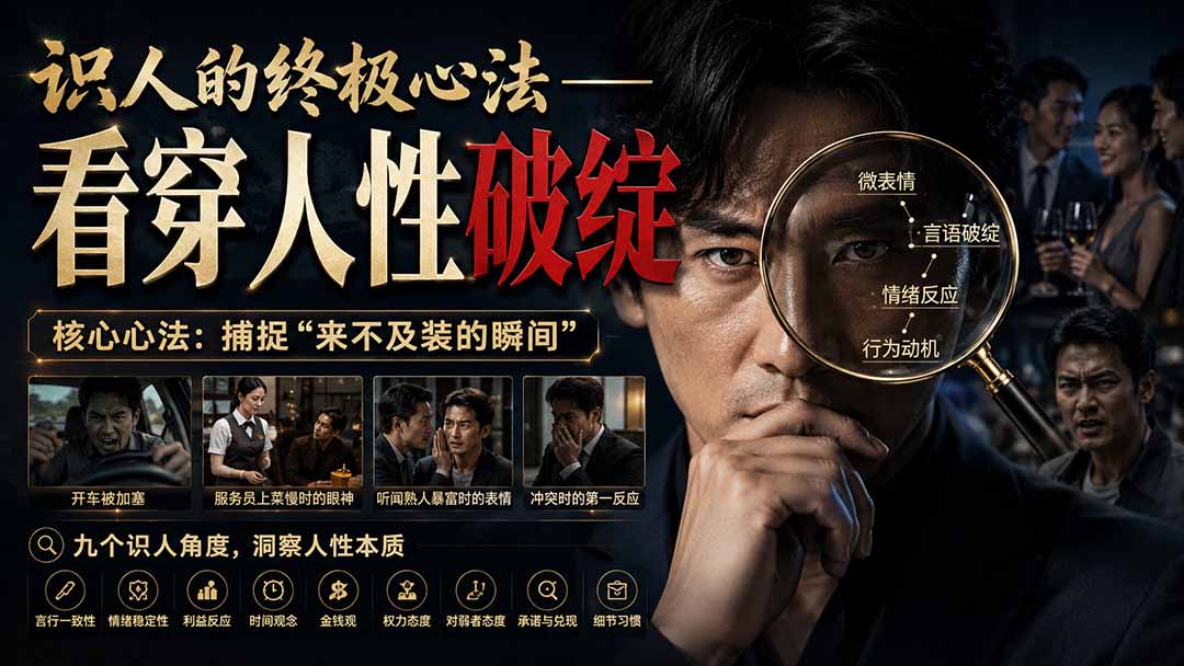 （20300期）付费文章：识人的终极心法——看穿人性破绽 - 臻优资源网