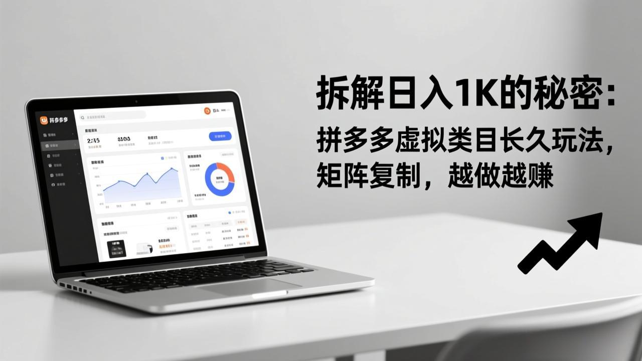 （17247期）拆解日入 1K 的秘密：拼多多虚拟类目长久玩法，矩阵复制，越做越赚 - 臻优资源网